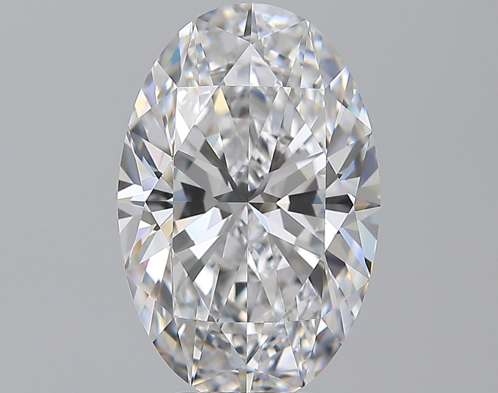 5.01 Carat Oval Natural Diamond with  Cut Diamond in 14KT  view 1
