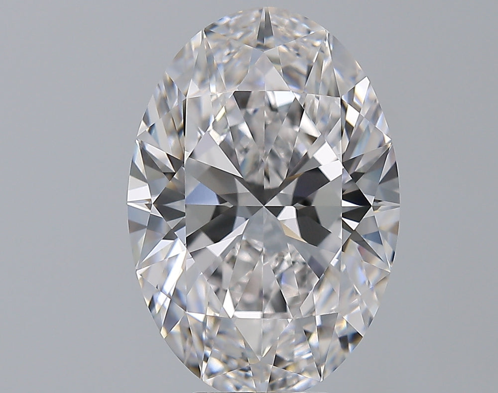 7.01 Carat Oval Natural Diamond with  Cut Diamond in 14KT  view 1
