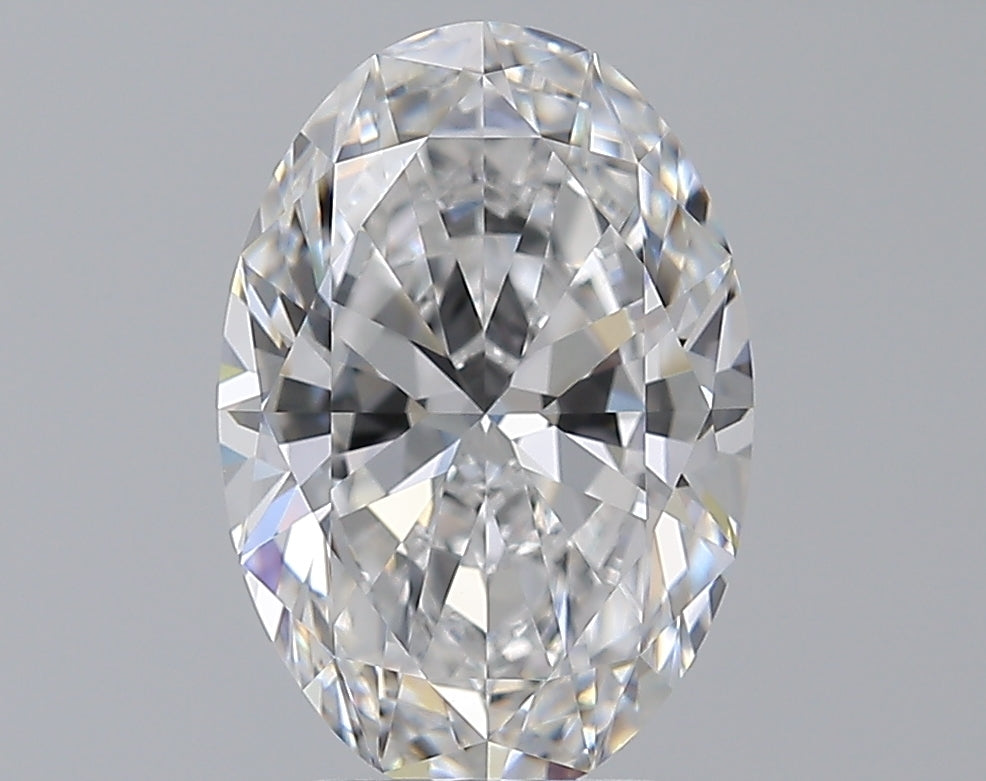 3.01 Carat Oval Natural Diamond with  Cut Diamond in 14KT  view 1
