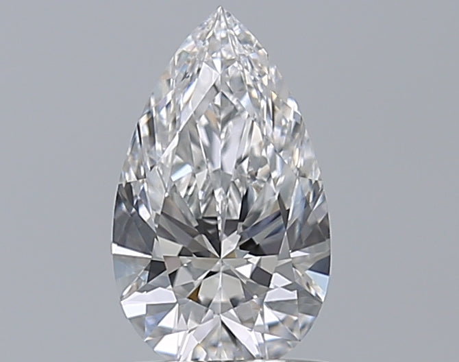 1.0 Carat Pear Natural Diamond with  Cut Diamond in 14KT  view 1
