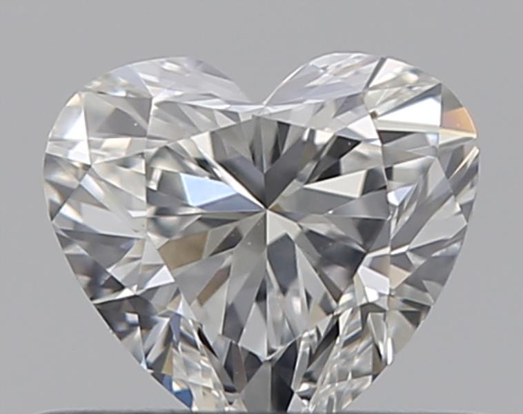 0.4 Carat Heart Natural Diamond with  Cut Diamond in 14KT  view 1
