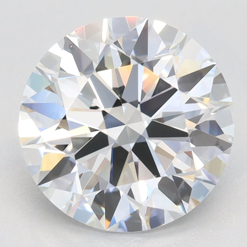 2.74 Carat Round Lab Diamond with  Cut Diamond in 14KT  view 1
