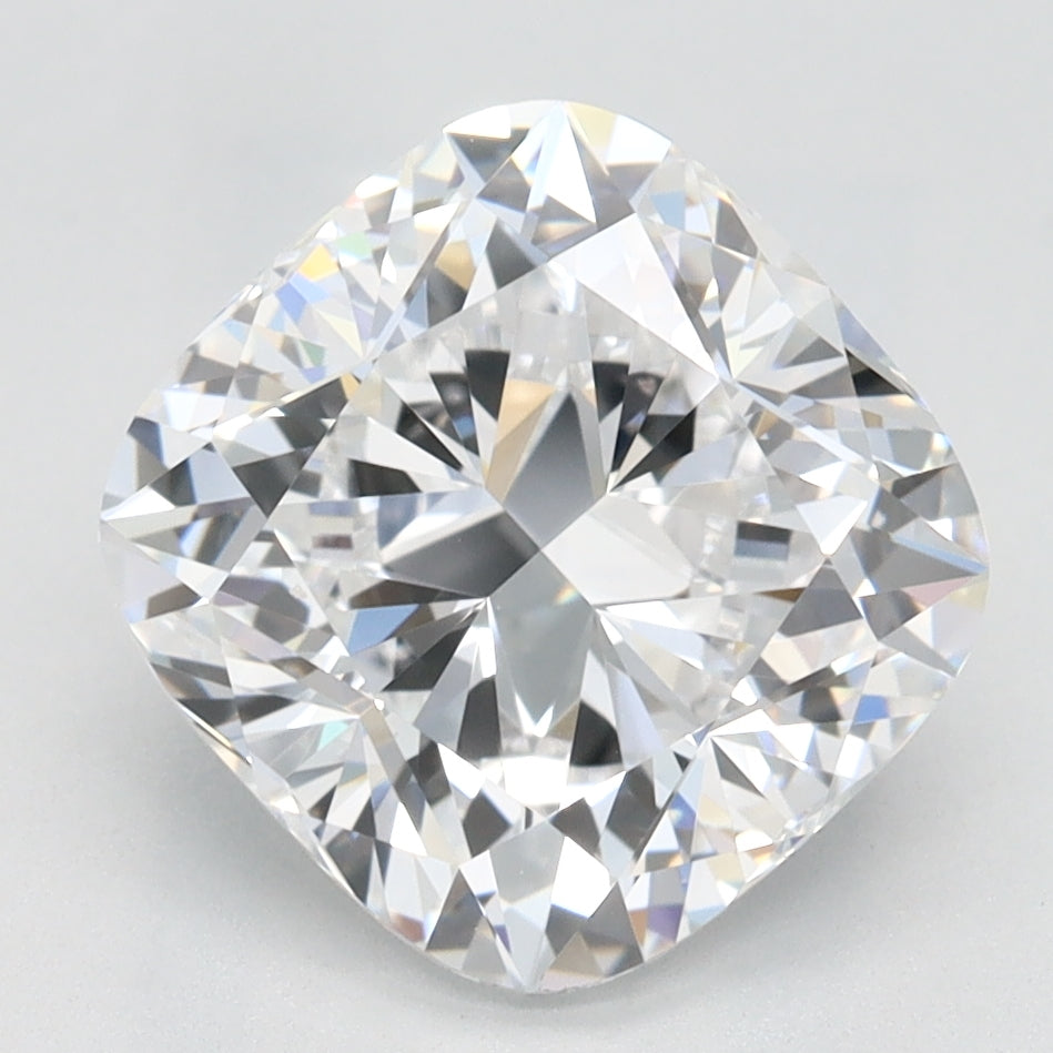 2.93 Carat Cushion Lab Diamond with  Cut Diamond in 14KT  view 1

