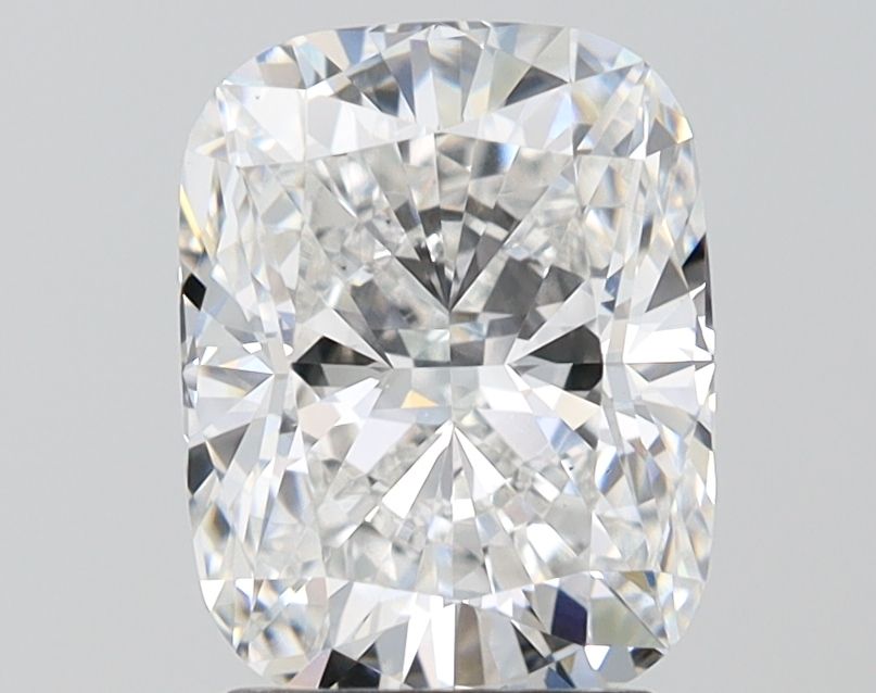 2.51 Carat Cushion Lab Diamond with  Cut Diamond in 14KT  view 1
