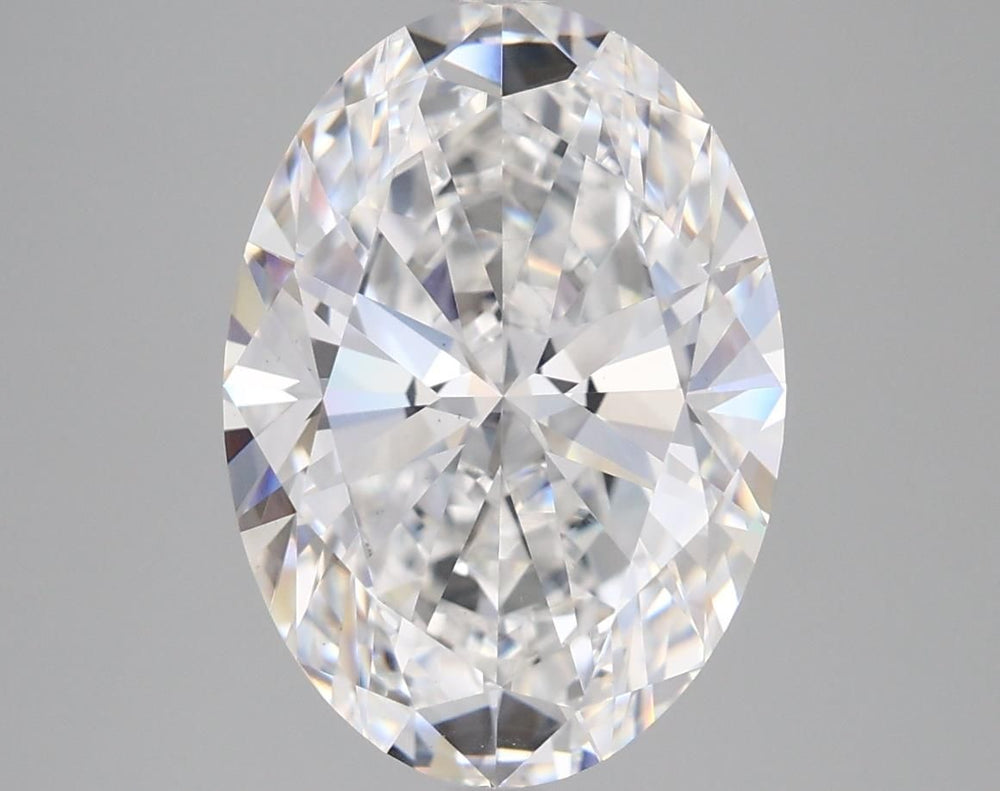 5.01 Carat Oval Lab Diamond with  Cut Diamond in 14KT  view 1
