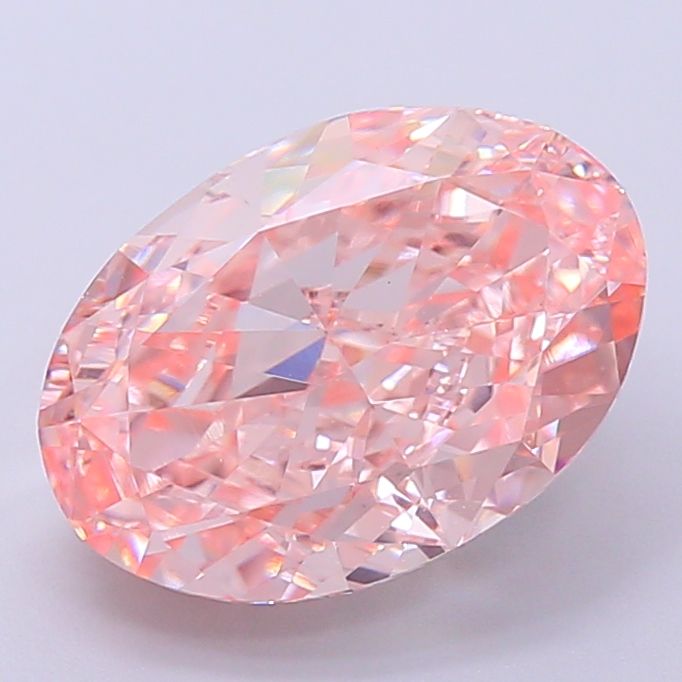 4.03 Carat Oval Lab Diamond with  Cut Diamond in 14KT  view 1

