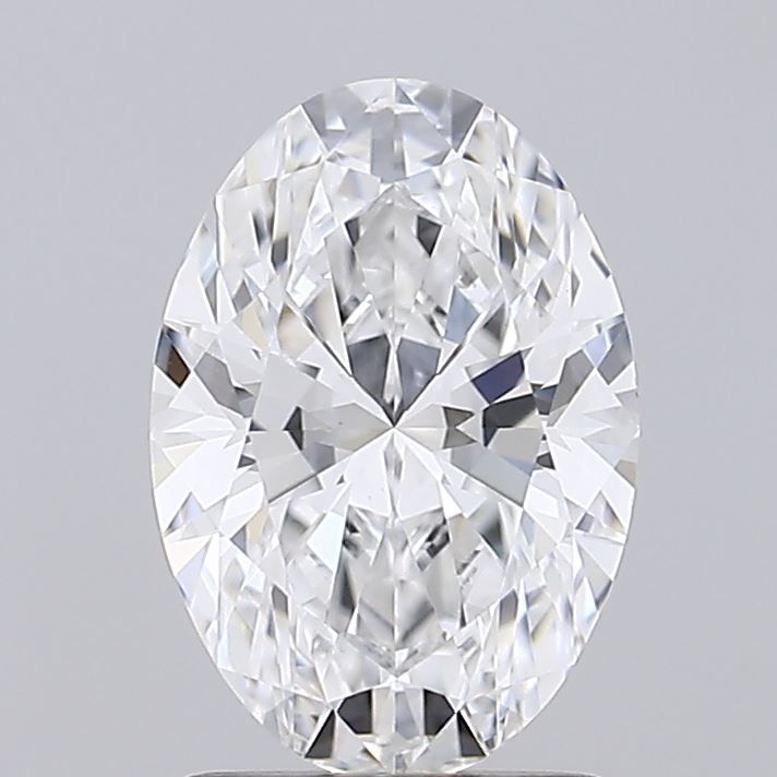 1.59 Carat Oval Lab Diamond with  Cut Diamond in 14KT  view 1
