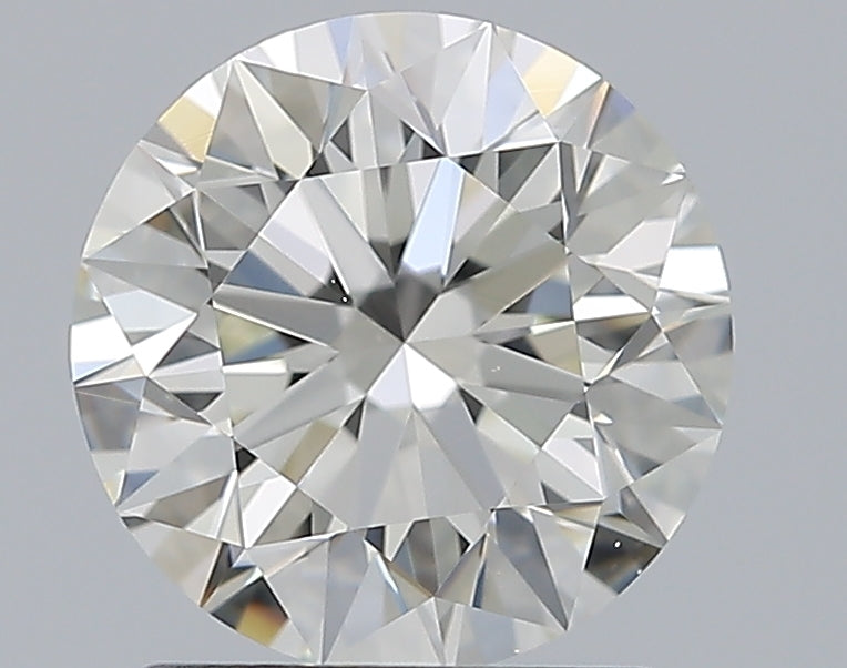 1.29 Carat Round Natural Diamond with  Cut Diamond in 14KT  view 1
