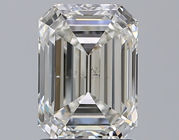 1.62 Carat Emerald Natural Diamond with  Cut Diamond in 14KT  view 1
