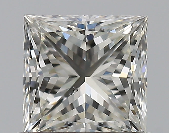 0.76 Carat Princess Natural Diamond with  Cut Diamond in 14KT  view 1

