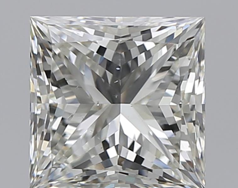 2.01 Carat Princess Natural Diamond with  Cut Diamond in 14KT  view 1
