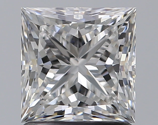 1.29 Carat Princess Natural Diamond with  Cut Diamond in 14KT  view 1
