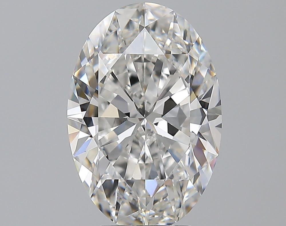 4.13 Carat Oval Natural Diamond with  Cut Diamond in 14KT  view 1
