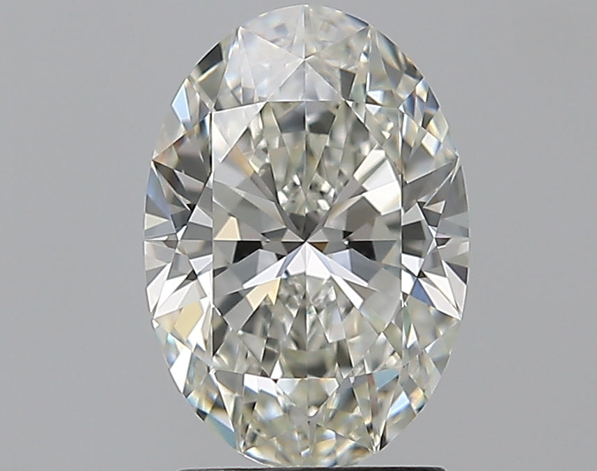 2.01 Carat Oval Natural Diamond with  Cut Diamond in 14KT  view 1
