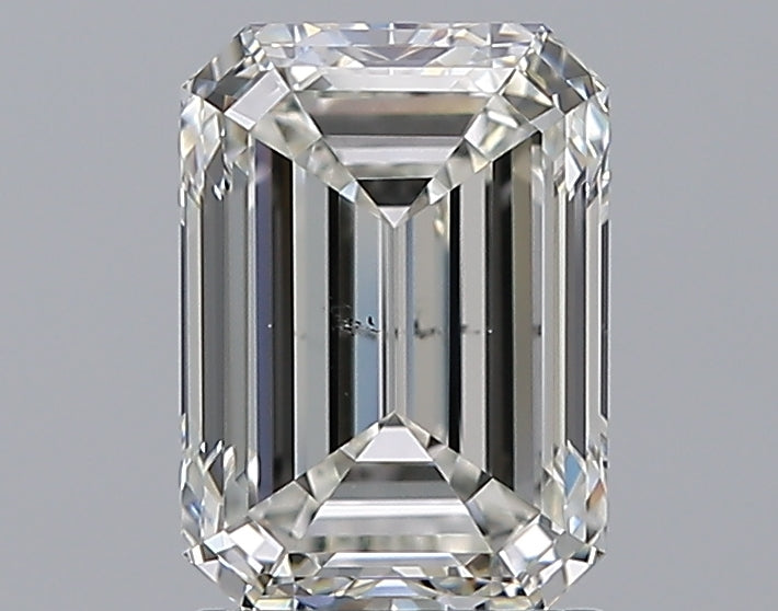 2.01 Carat Emerald Natural Diamond with  Cut Diamond in 14KT  view 1

