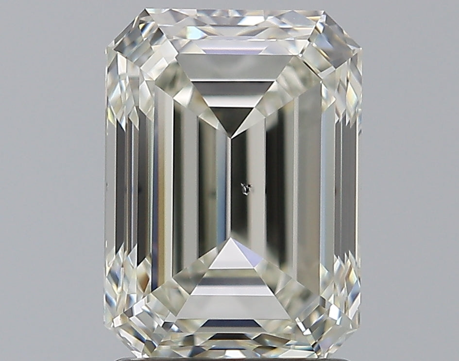 2.01 Carat Emerald Natural Diamond with  Cut Diamond in 14KT  view 1
