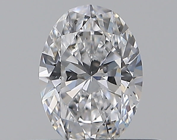0.38 Carat Oval Natural Diamond with  Cut Diamond in 14KT  view 1
