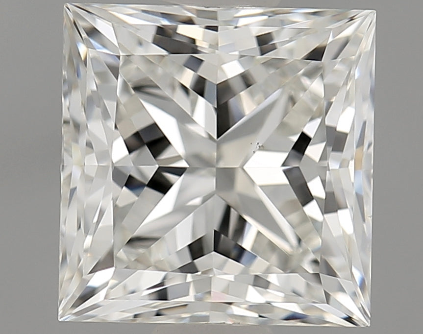 1.5 Carat Princess Natural Diamond with  Cut Diamond in 14KT  view 1
