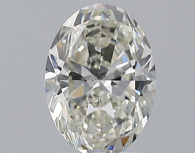 1.7 Carat Oval Natural Diamond with  Cut Diamond in 14KT  view 1
