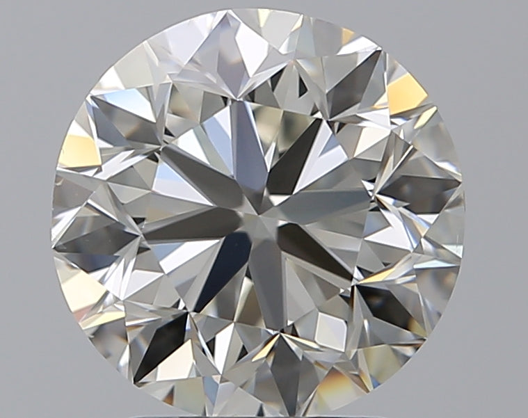 2.5 Carat Round Natural Diamond with  Cut Diamond in 14KT  view 1
