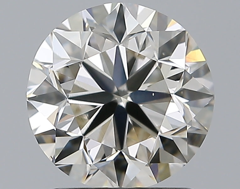 1.5 Carat Round Natural Diamond with  Cut Diamond in 14KT  view 1
