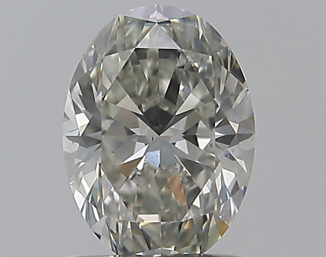 1.2 Carat Oval Natural Diamond with  Cut Diamond in 14KT  view 1
