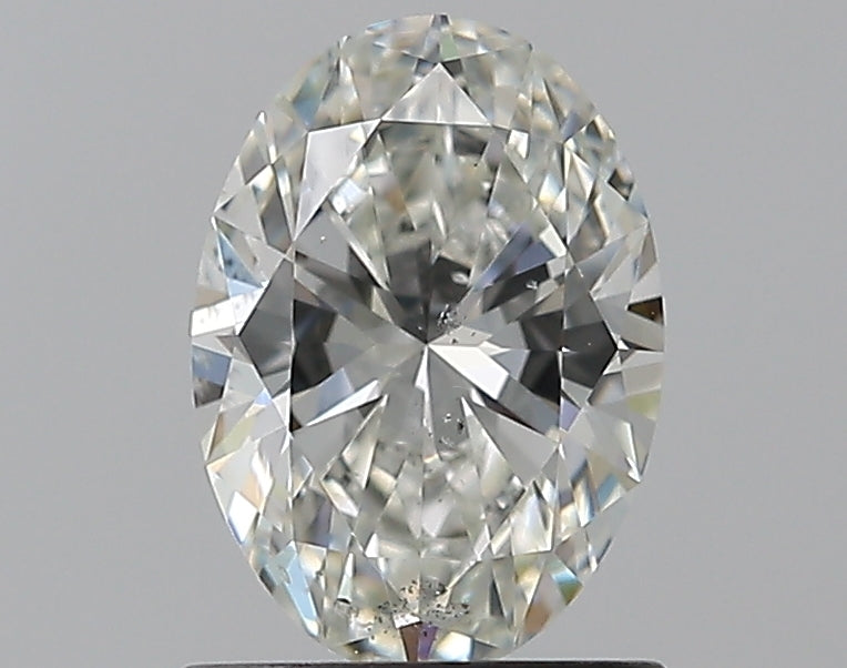 1.01 Carat Oval Natural Diamond with  Cut Diamond in 14KT  view 1
