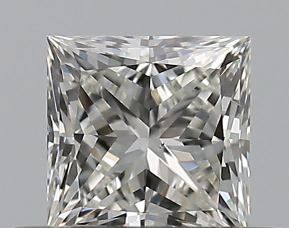 0.41 Carat Princess Natural Diamond with  Cut Diamond in 14KT  view 1
