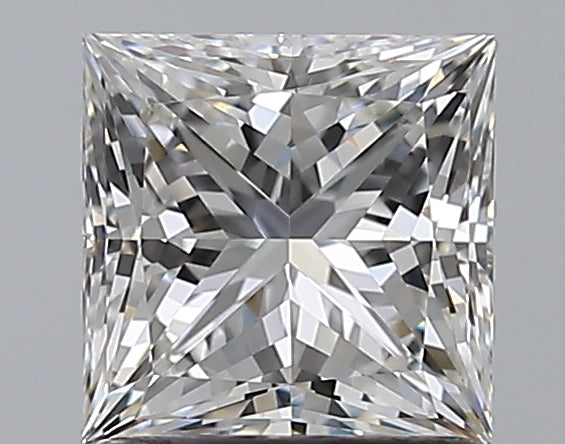 1.03 Carat Princess Natural Diamond with  Cut Diamond in 14KT  view 1
