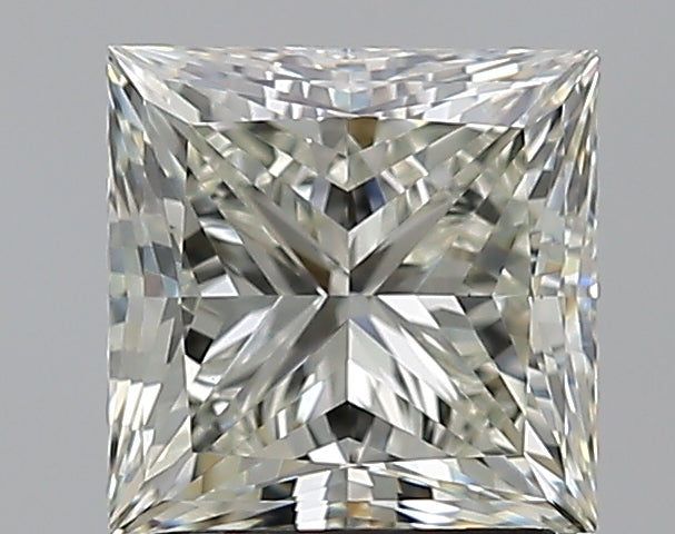 1.91 Carat Princess Natural Diamond with  Cut Diamond in 14KT  view 1
