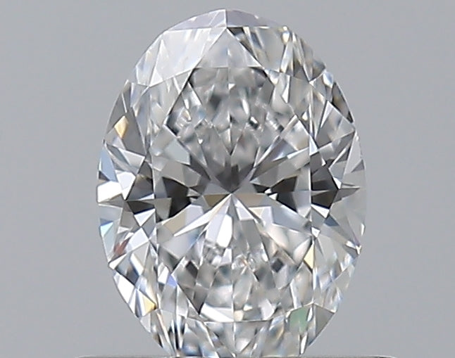 0.5 Carat Oval Natural Diamond with  Cut Diamond in 14KT  view 1
