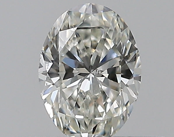 0.3 Carat Oval Natural Diamond with  Cut Diamond in 14KT  view 1
