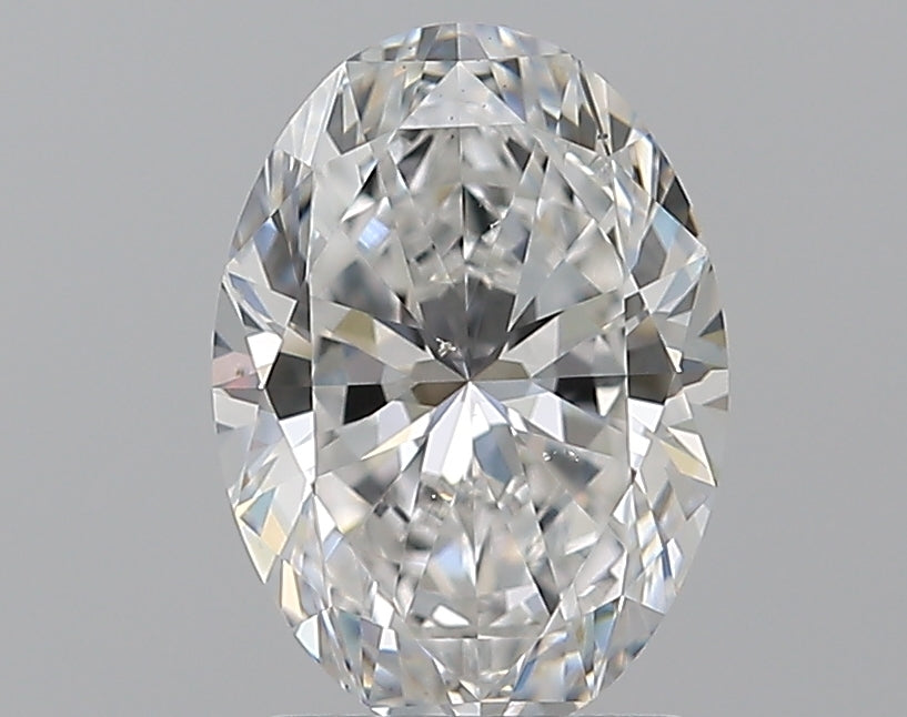 1.7 Carat Oval Natural Diamond with  Cut Diamond in 14KT  view 1
