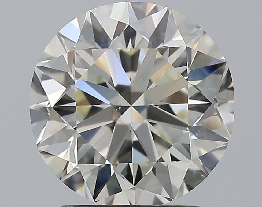 2.5 Carat Round Natural Diamond with  Cut Diamond in 14KT  view 1
