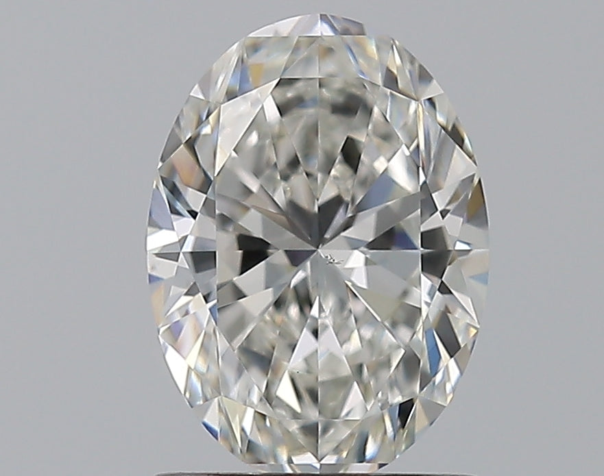 1.29 Carat Oval Natural Diamond with  Cut Diamond in 14KT  view 1
