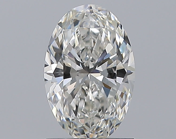 1.23 Carat Oval Natural Diamond with  Cut Diamond in 14KT  view 1
