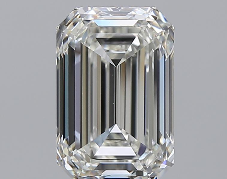 3.0 Carat Emerald Natural Diamond with  Cut Diamond in 14KT  view 1

