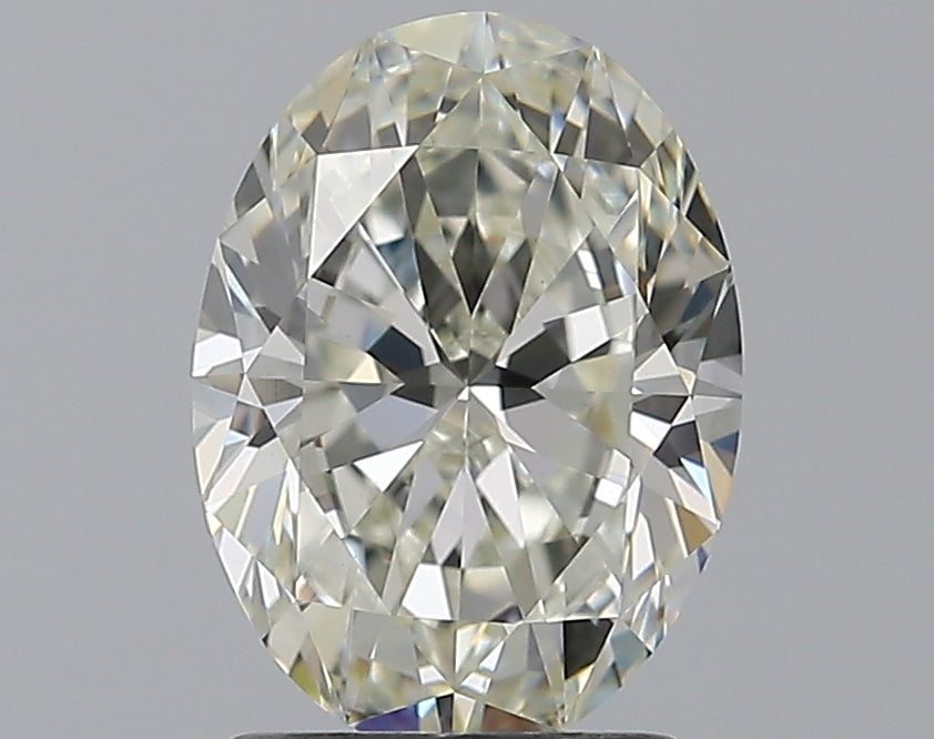 1.71 Carat Oval Natural Diamond with  Cut Diamond in 14KT  view 1
