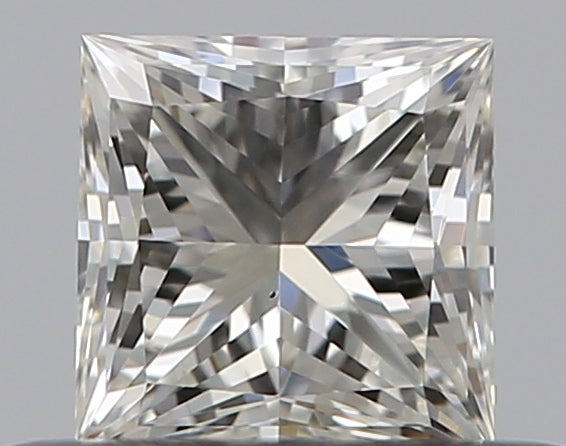 0.32 Carat Princess Natural Diamond with  Cut Diamond in 14KT  view 1
