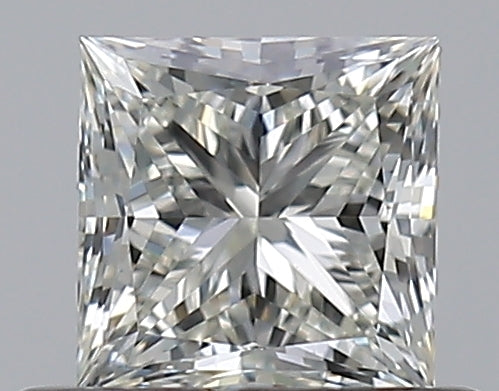 0.51 Carat Princess Natural Diamond with  Cut Diamond in 14KT  view 1
