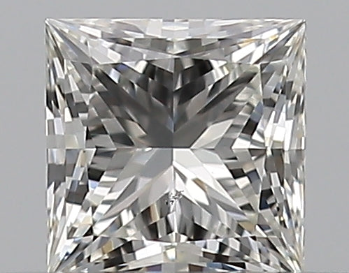0.3 Carat Princess Natural Diamond with  Cut Diamond in 14KT  view 1
