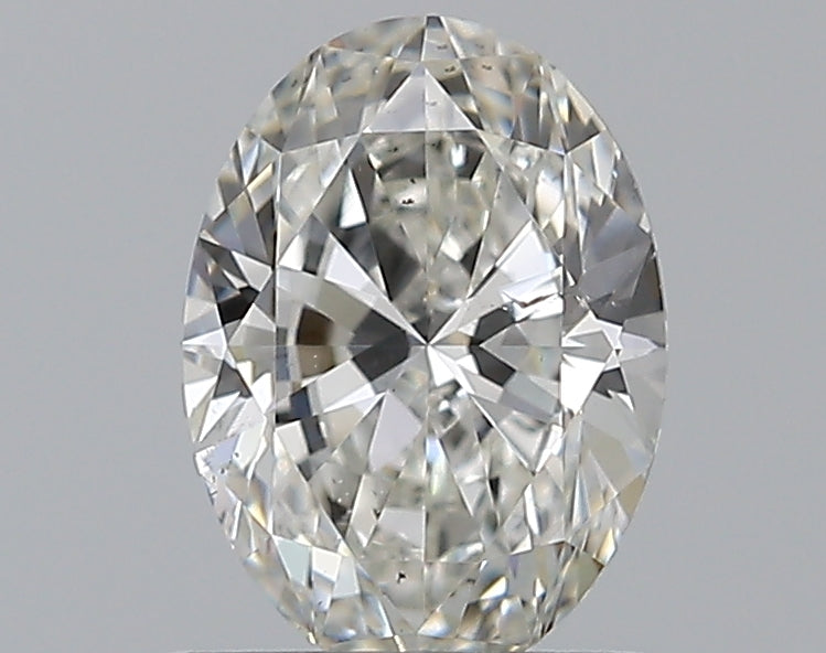 0.8 Carat Oval Natural Diamond with  Cut Diamond in 14KT  view 1
