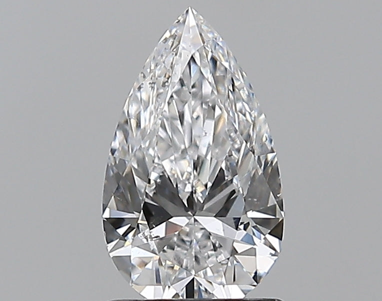 1.0 Carat Pear Natural Diamond with  Cut Diamond in 14KT  view 1
