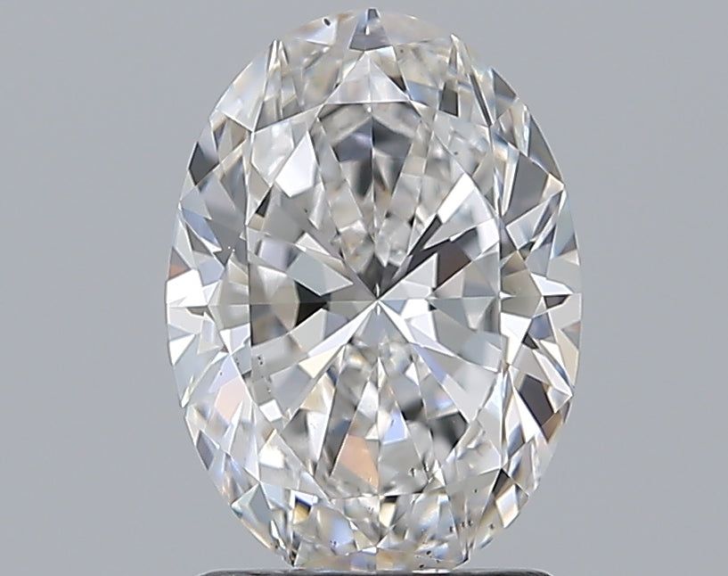 1.5 Carat Oval Natural Diamond with  Cut Diamond in 14KT  view 1
