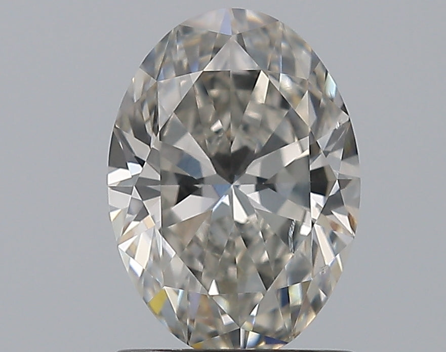 1.3 Carat Oval Natural Diamond with  Cut Diamond in 14KT  view 1

