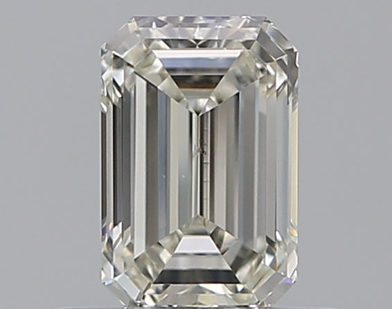 0.58 Carat Emerald Natural Diamond with  Cut Diamond in 14KT  view 1
