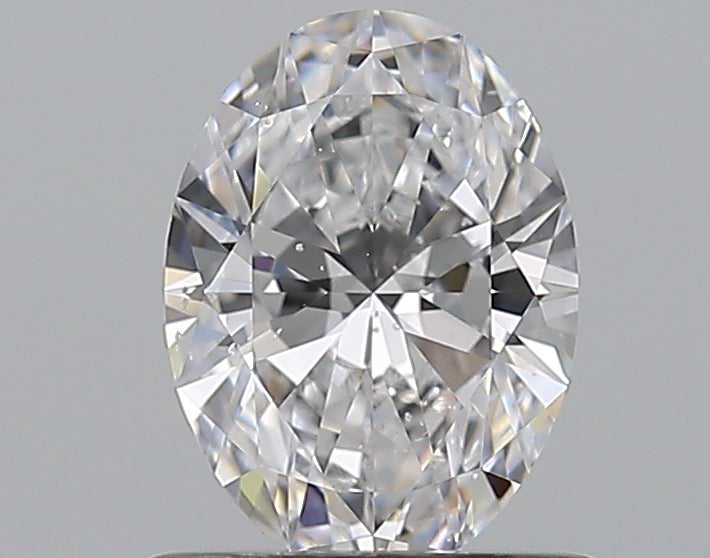 0.8 Carat Oval Natural Diamond with  Cut Diamond in 14KT  view 1
