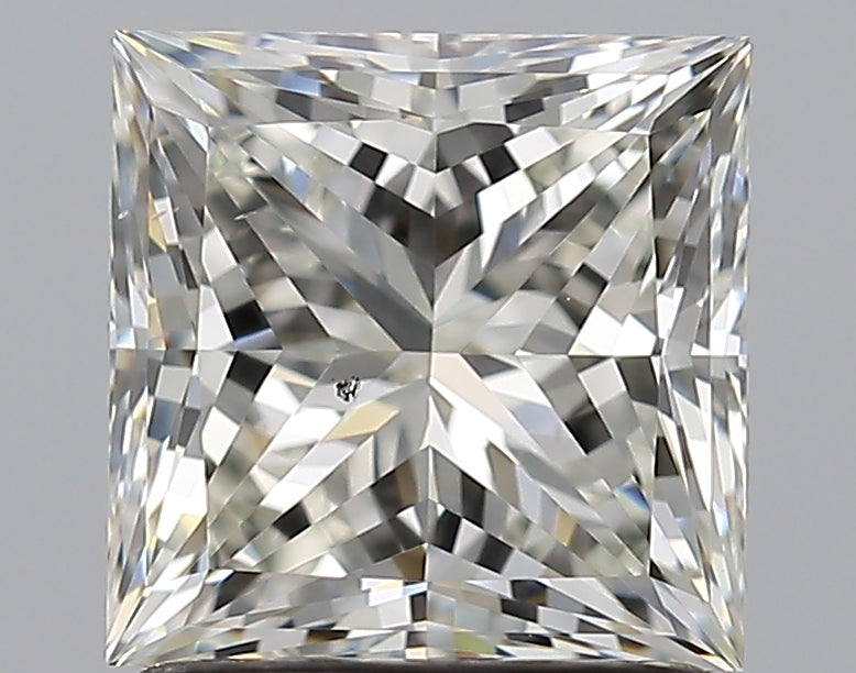 1.7 Carat Princess Natural Diamond with  Cut Diamond in 14KT  view 1
