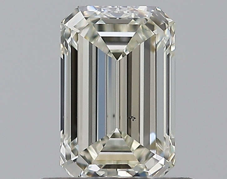 0.68 Carat Emerald Natural Diamond with  Cut Diamond in 14KT  view 1
