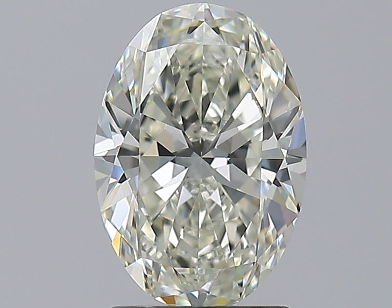1.7 Carat Oval Natural Diamond with  Cut Diamond in 14KT  view 1
